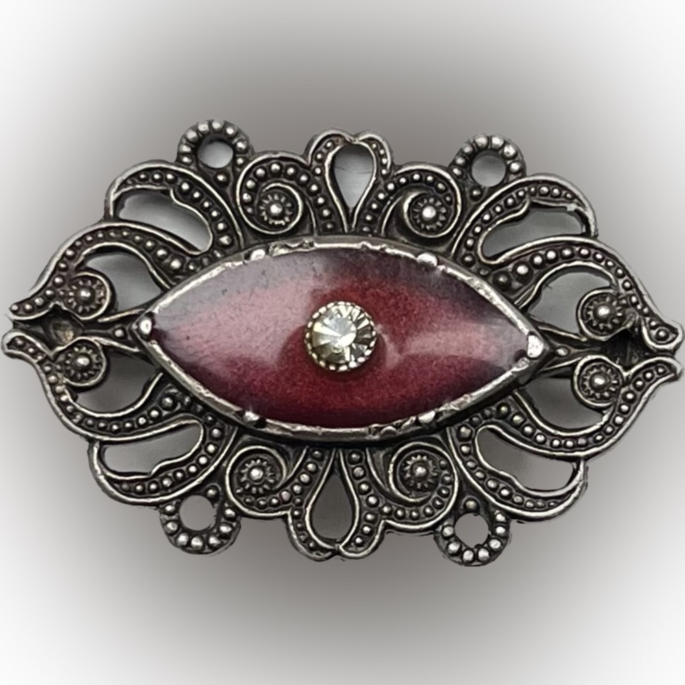 Catherine Popesco Evil Eye Milgrain Brooch.